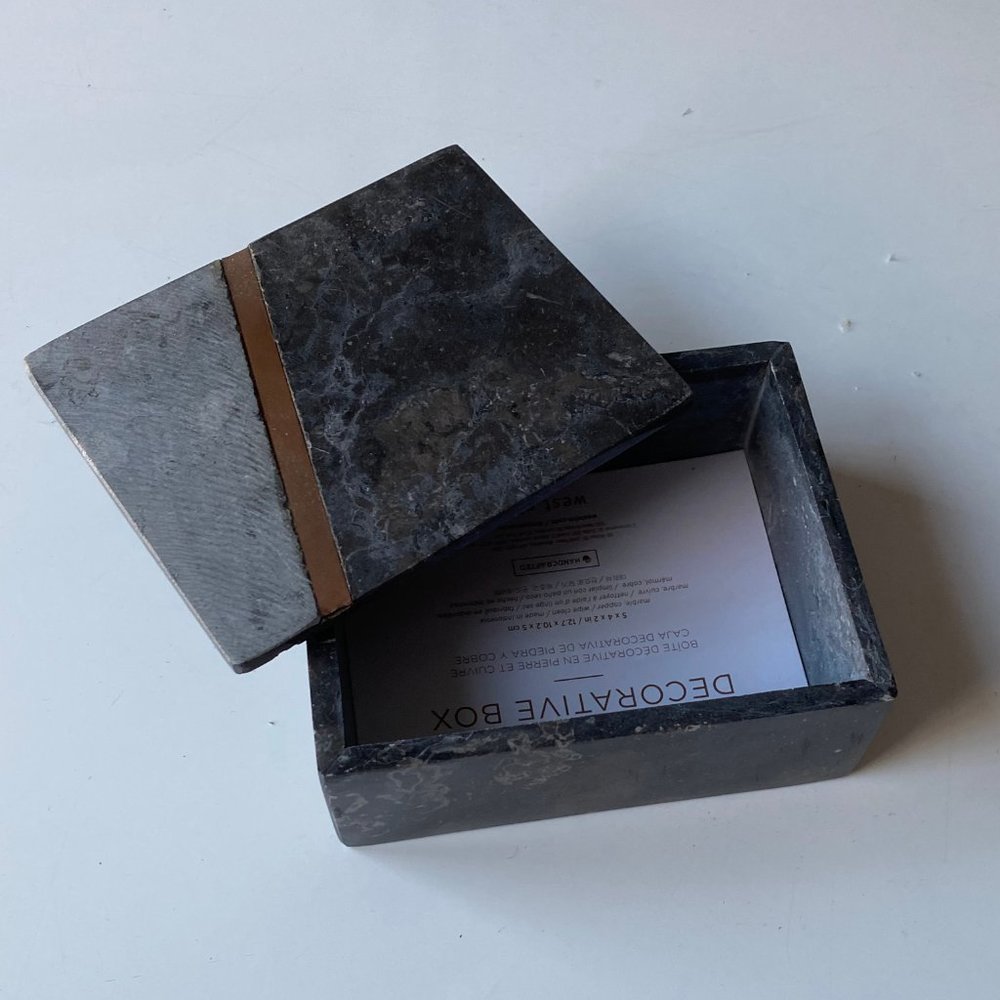 Marble and Copper Decorative Box